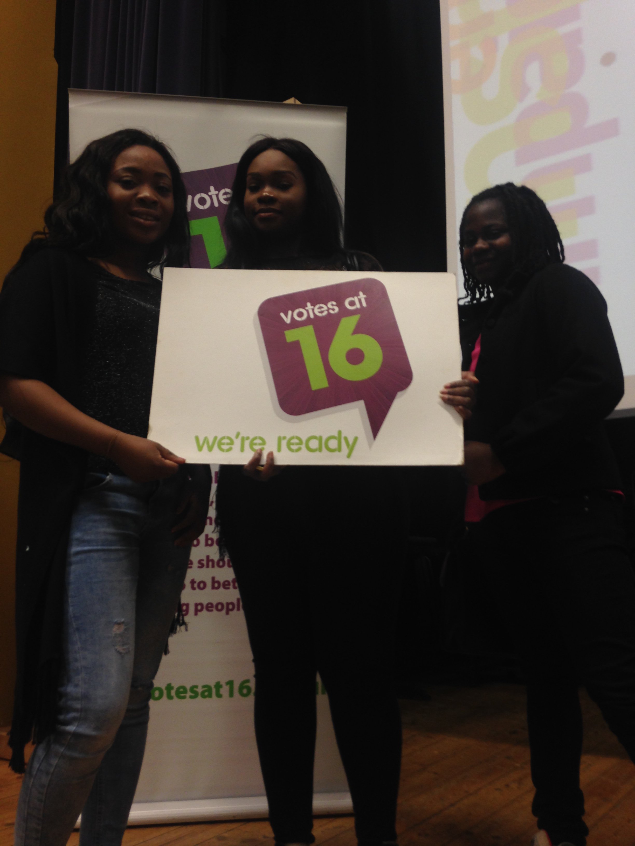 Angelica championing the National Votes at 16 Campaign