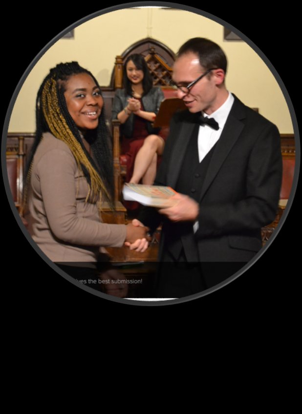 Angelica winning the Cambridge Sixth-Form Law Conference annual speech, 2015