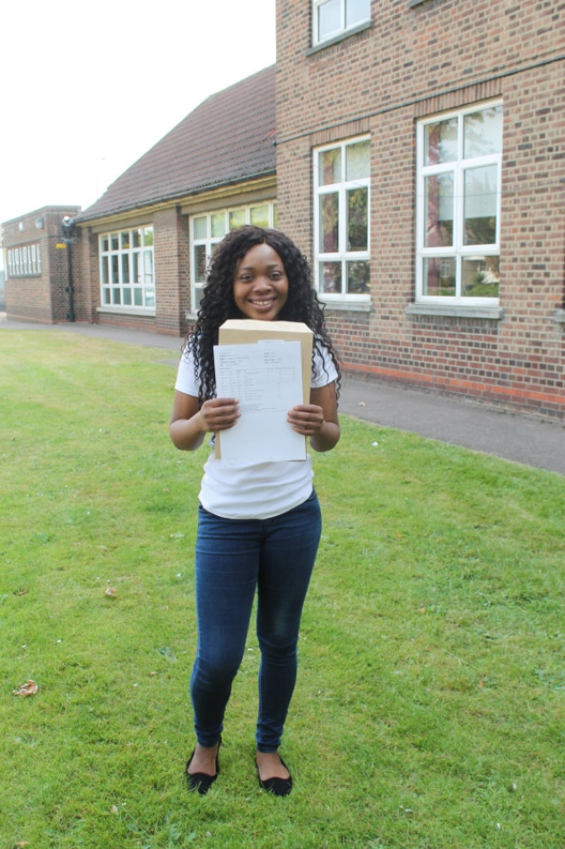 Angelica on A-Level results day, Outstanding Academic Achievement, 2016