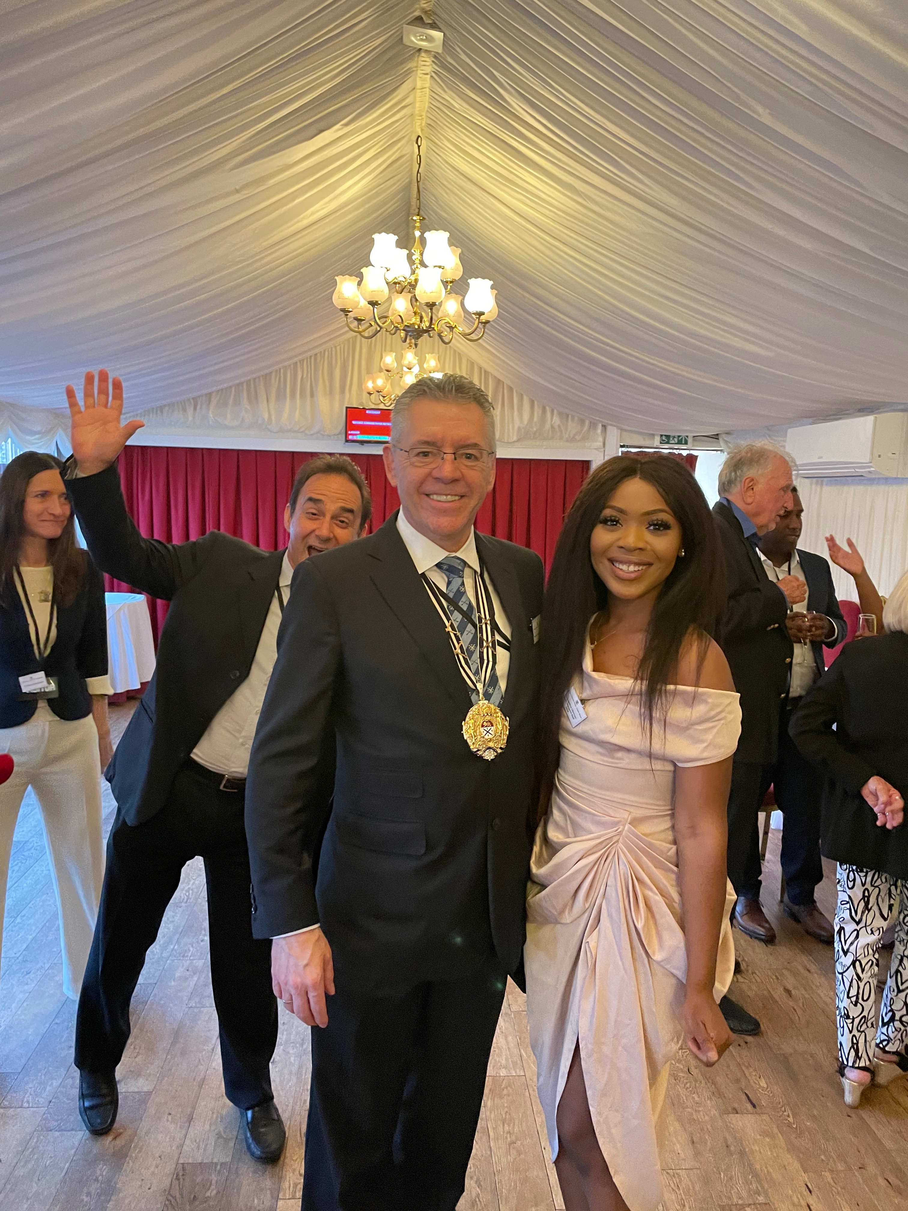 Angelica with the Lord Mayor at the 800th Anniversary Awards
